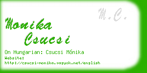 monika csucsi business card