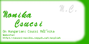 monika csucsi business card